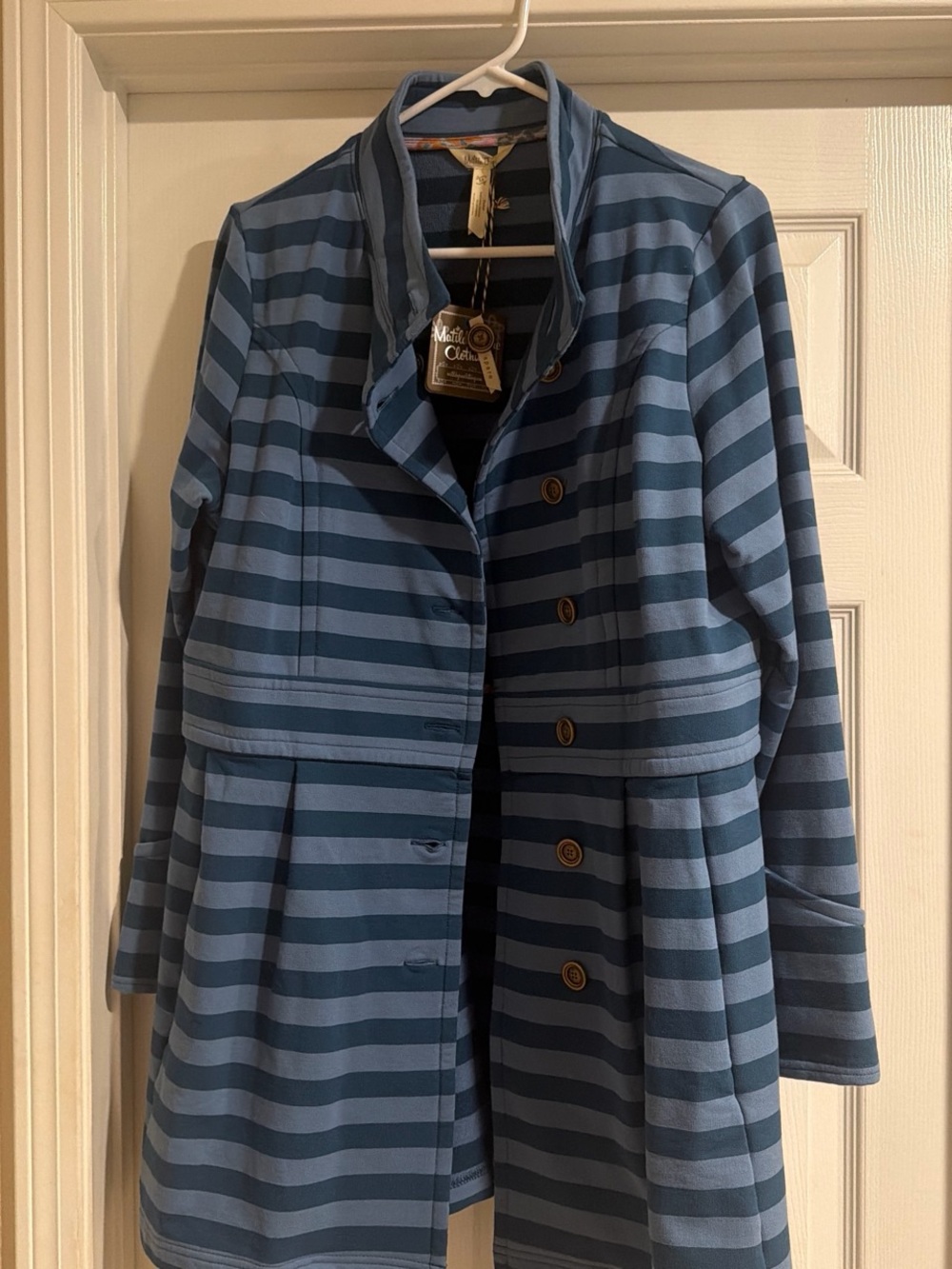 Matilda Jane Blue Striped Trench Coat